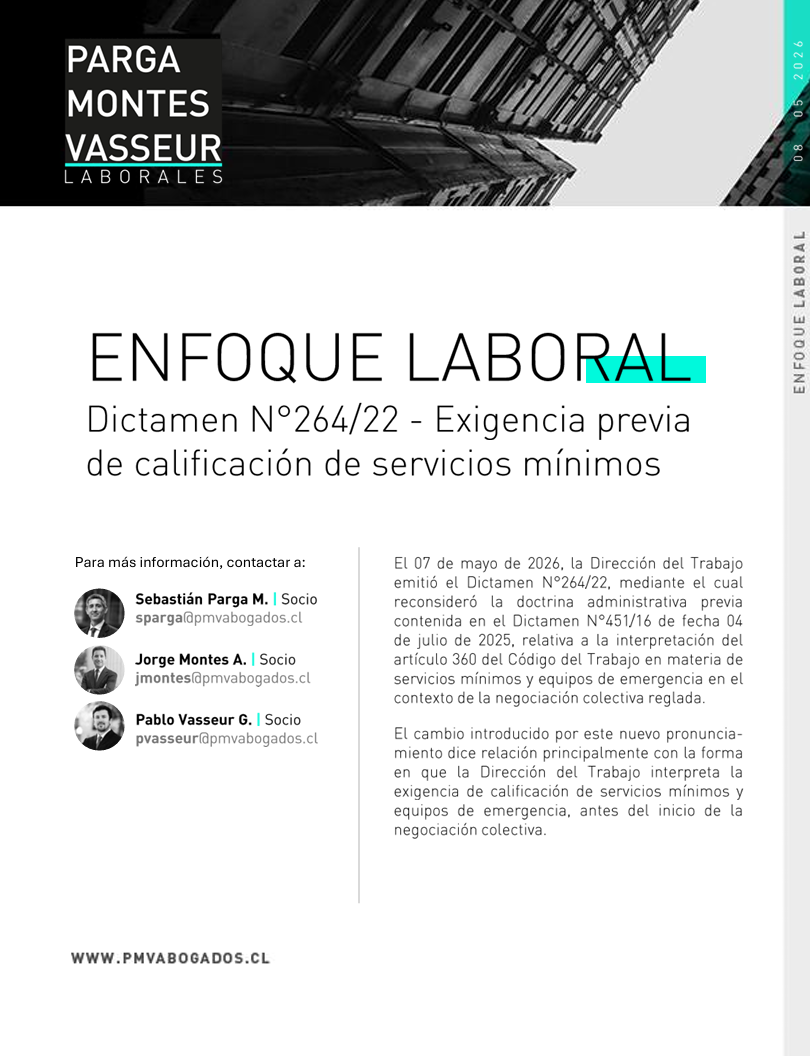 Dictamen N°264/22 – Exigencia previa de calificación de servicios mínimos